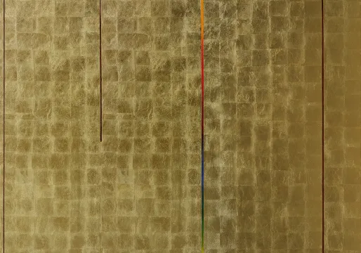Tempo d'attesa, olio, acrilico e foglia d'oro su tela. cm 145x175