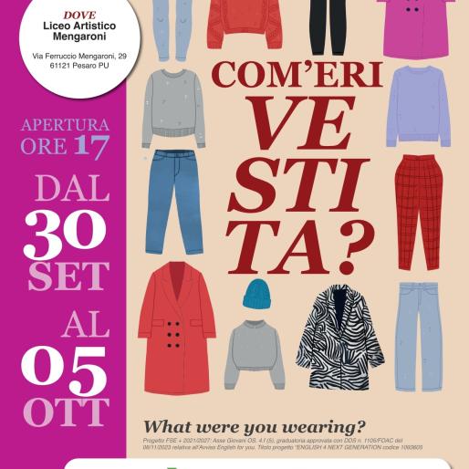 Locandina della mostra: Come eri vestita?