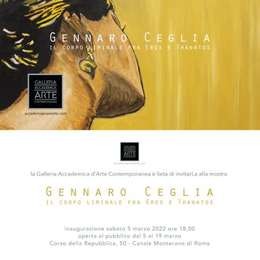 Immagine invito mostra Gennaro Ceglia in Galleria Accademica d'Arte Contemporanea