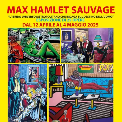 Locandina della mostra di Max Hamlet ne La Casa degli Artisti