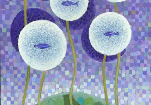 Dandelions in danger - oil on canvas 76 x 51 cm by Luana Stebule (UK)