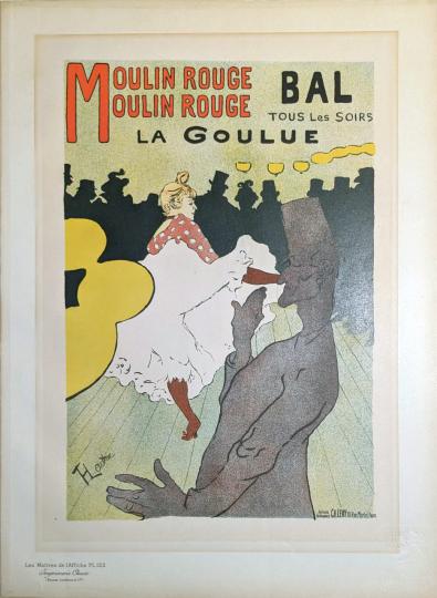 Manifesto di Toulouse Lautrec per Moulin Rouge