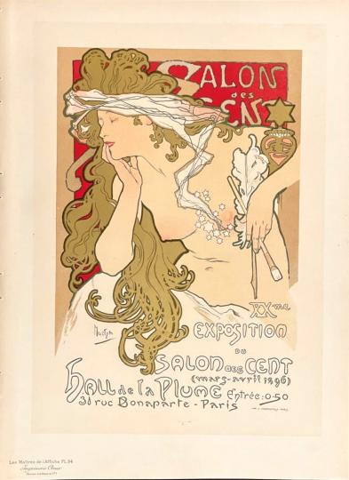 Manifesto di Mucha, per Salon des Cent