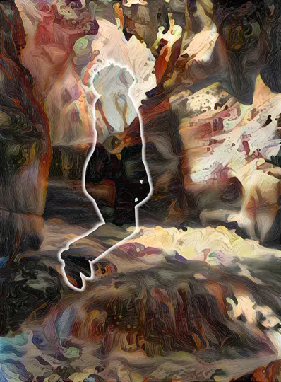 Lifting up in my ego! mixed media - 76 x 56 cm by Mike Yang