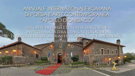 Annuale internazionale di poesia e arte contemporanea Apollo dionisiaco al Castello della Castelluccia