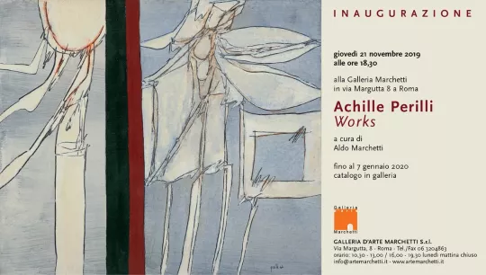 Invito mostra Achille Perilli, Works